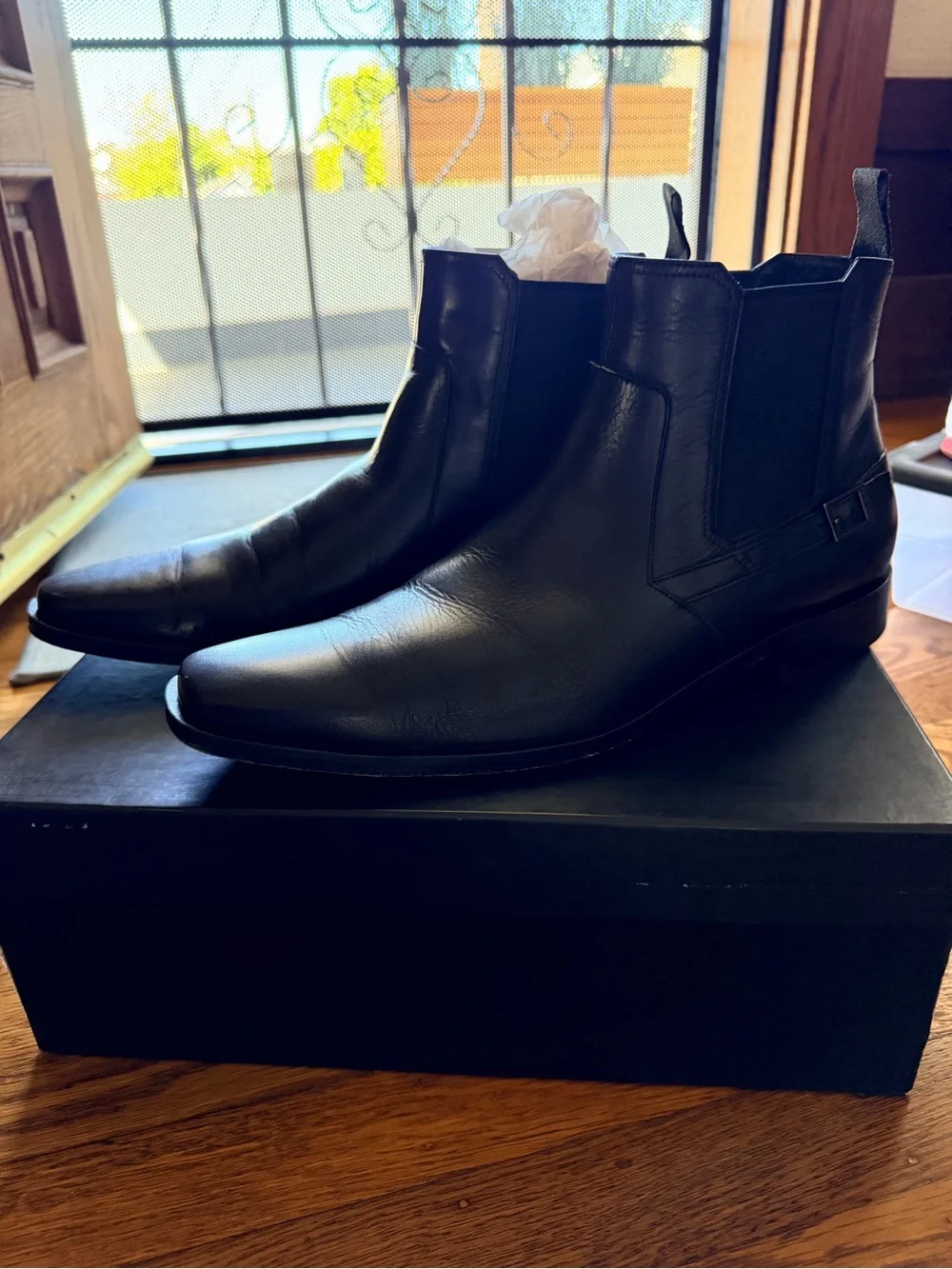 Hugo Boss Men's Black Leather Boots